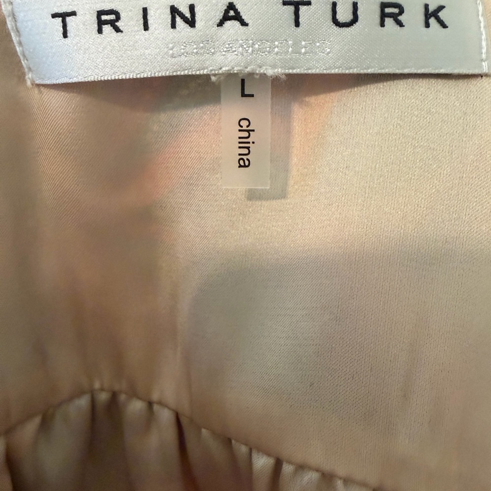 Trina Turk Floral V-Neck Blouse Large - Picture 3 of 4